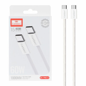 کابل شارژ PD و فست Earldom Type-C to Type-C مدل EC-196C-C 60W - سفید