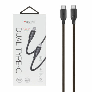 کابل شارژ فست yesido Type-C To Type-C مدل CA175 - مشکی