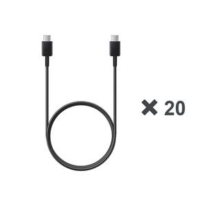 پک 20 عددی کابل شارژ فست و SAMSUNG Type-C to Type-C PD مدل EP-DN980 25W - مشکی - DST (گارانتی شش ماهه)