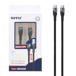 کابل شارژ NITU Type-C TO Type-C مدل NC340 - مشکی