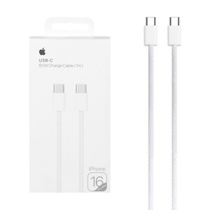 کابل شارژ فست Type-C To Type-C iPhone 16 Pro Max مدل MQKJ3ZM/A 60W - سفید - DST (گارانتی شش ماهه) - درجه یک