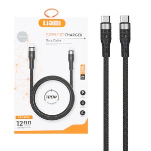 کابل شارژ PD و فست Liami Type-C To Type-C مدل CA.LM-70 120W - مشکی