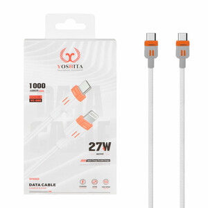 کابل شارژ فست Yoshita Type-C To Type-C مدل YC-066 27W - نارنجی - MMS