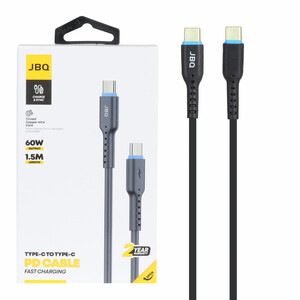 کابل شارژ 1.5 متری PD و فست JBQ Type-C to Type-C مدل CA-722 - مشکی (گارانتی یکساله رصاصی)