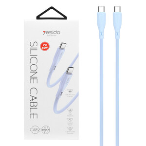 کابل شارژ PD و فست yesido Type-C to Type-C مدل CA152 - آبی