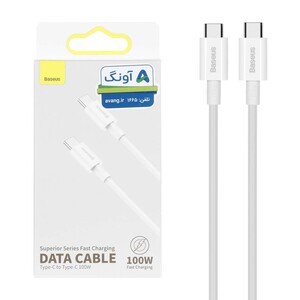 کابل شارژ فست Baseus Type-C to Type-C مدل CATYS-B02 - سفید (گارانتی آونگ)