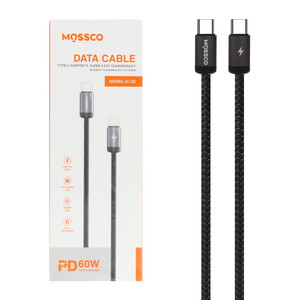 کابل شارژ PD و فست Mossco Type-C To Type-C مدل IC-25 60W - مشکی