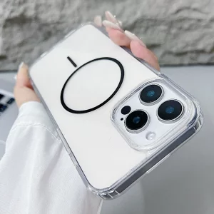 قاب اورجینال Magnetic دور ژله ای Magsafe - مگسیف رنگ مشکی