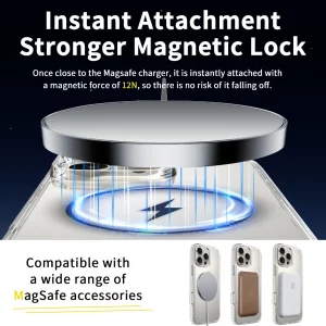 قاب اورجینال Magnetic دور ژله ای Magsafe - مگسیف رنگ مشکی