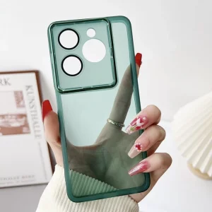 قاب شفاف محافظ لنز گلس دار Metal