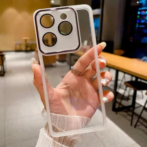 قاب شفاف محافظ لنز گلس دار Metal