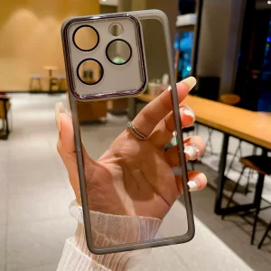 قاب شفاف محافظ لنز گلس دار Metal