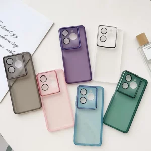 قاب شفاف محافظ لنز گلس دار Metal