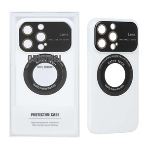 قاب اورجینال Kathy Tech محافظ لنز شیشه ای Magsafe کلاسیک Apple iPhone 13 Pro - سفید (پک دار)