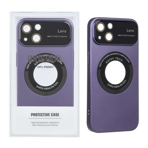 قاب اورجینال Kathy Tech محافظ لنز شیشه ای Magsafe کلاسیک Apple iPhone 13 / iPhone 14 - بنفش (پک دار)