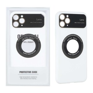 قاب اورجینال Kathy Tech محافظ لنز شیشه ای Magsafe کلاسیک Apple iPhone 11 Pro Max - سفید (پک دار)