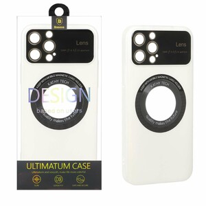 قاب اورجینال Kathy Tech محافظ لنز شیشه ای Magsafe کلاسیک Apple iPhone 12 Pro - سفید (پک دار)