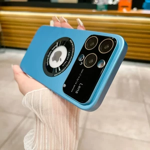 قاب اورجینال Kathy Tech محافظ لنز شیشه ای Magsafe کلاسیک Apple iPhone 13 Pro Max - آبی کاربنی (پک دار)