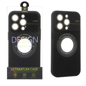 قاب اورجینال Kathy Tech محافظ لنز شیشه ای Magsafe کلاسیک Apple iPhone 14 Pro - مشکی (پک دار)