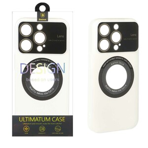 قاب اورجینال Kathy Tech محافظ لنز شیشه ای Magsafe کلاسیک Apple iPhone 14 Pro - سفید (پک دار)