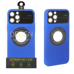 قاب اورجینال Kathy Tech محافظ لنز شیشه ای Magsafe کلاسیک Apple iPhone 12 Pro Max - آبی کاربنی (پک دار)