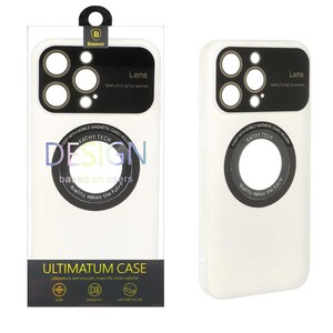 قاب اورجینال Kathy Tech محافظ لنز شیشه ای Magsafe کلاسیک Apple iPhone 14 Pro Max - سفید (پک دار)