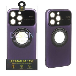 قاب اورجینال Kathy Tech محافظ لنز شیشه ای Magsafe کلاسیک Apple iPhone 14 Pro Max - بنفش (پک دار)