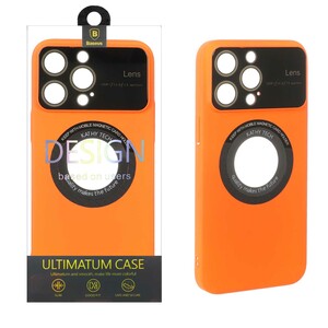 قاب اورجینال Kathy Tech محافظ لنز شیشه ای Magsafe کلاسیک Apple iPhone 14 Pro Max - نارنجی (پک دار)