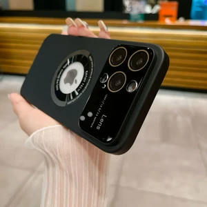 قاب اورجینال Kathy Tech محافظ لنز شیشه ای Magsafe کلاسیک Apple iPhone 14 Pro Max - مشکی (پک دار)