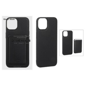 قاب اورجینال HDD چرمی Magsafe با ست جاکارتی مگنتی Apple iPhone 13 / iPhone 14 - مشکی (پک دار) - MPS
