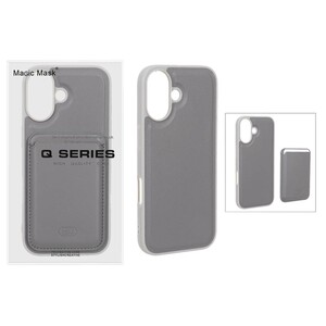 قاب اورجینال HDD چرمی Magsafe با ست جاکارتی مگنتی Apple iPhone 17 - خاکستری (پک دار) - MPS