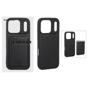 قاب اورجینال HDD چرمی Magsafe با ست جاکارتی مگنتی Apple iPhone 17 Pro - مشکی (پک دار) - MPS