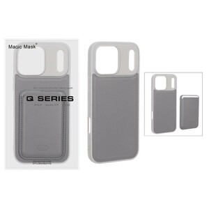 قاب اورجینال HDD چرمی Magsafe با ست جاکارتی مگنتی Apple iPhone 17 Pro Max - خاکستری (پک دار) - MPS