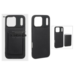 قاب اورجینال HDD چرمی Magsafe با ست جاکارتی مگنتی Apple iPhone 17 Pro Max - مشکی (پک دار) - MPS