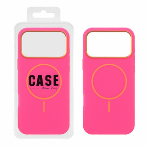 قاب سیلیکونی پاک کنی اورجینال درجه یک MagSafe لنز فلزی Apple iPhone 17 Pro Max - صورتی فانتزی (پک دار) - MPS