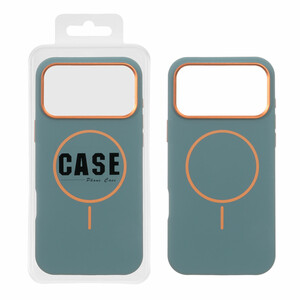 قاب سیلیکونی پاک کنی اورجینال درجه یک MagSafe لنز فلزی Apple iPhone 17 Pro Max - سبز (پک دار) - MPS