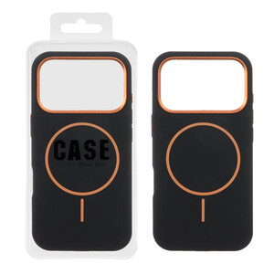 قاب سیلیکونی پاک کنی اورجینال درجه یک MagSafe لنز فلزی Apple iPhone 17 Pro - مشکی (پک دار) - MPS