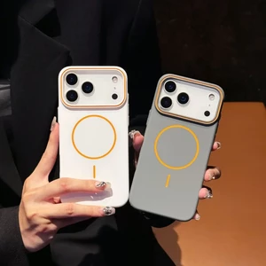 قاب سیلیکونی پاک کنی اورجینال درجه یک MagSafe لنز فلزی Apple iPhone 17 Pro - صورتی فانتزی (پک دار) - MPS