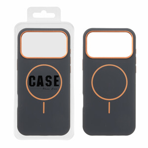 قاب سیلیکونی پاک کنی اورجینال درجه یک MagSafe لنز فلزی Apple iPhone 17 Pro Max - خاکستری (پک دار) - MPS