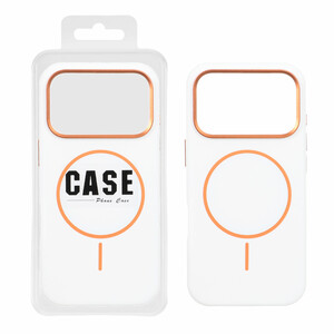 قاب سیلیکونی پاک کنی اورجینال درجه یک MagSafe لنز فلزی Apple iPhone 17 Pro - سفید (پک دار) - MPS