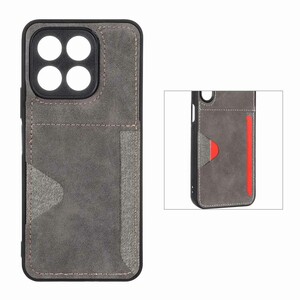 قاب جیر دوخت دار جاکارتی محافظ لنزدار Honor X6b - خاکستری