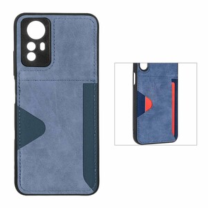 قاب جیر دوخت دار جاکارتی محافظ لنزدار Xiaomi Redmi Note 12S - سرمه ای