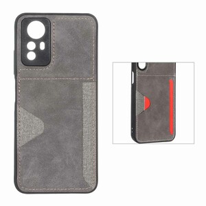 قاب جیر دوخت دار جاکارتی محافظ لنزدار Xiaomi Redmi Note 12S - خاکستری