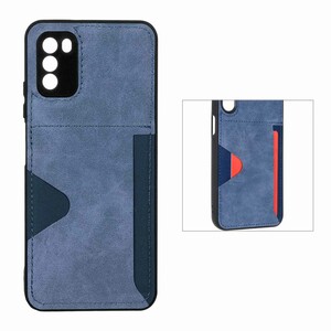 قاب جیر دوخت دار جاکارتی محافظ لنزدار Xiaomi Poco M3 - سرمه ای