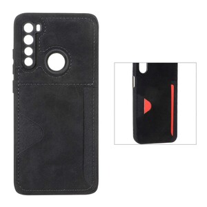 قاب جیر دوخت دار جاکارتی محافظ لنزدار Xiaomi Redmi Note 8 - مشکی