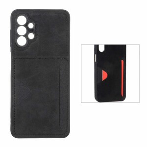 قاب جیر دوخت دار جاکارتی محافظ لنزدار Samsung Galaxy A13 4G - مشکی