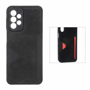 قاب جیر دوخت دار جاکارتی محافظ لنزدار Samsung Galaxy A23 - مشکی