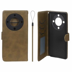 کیف موبایل مگنتی درجه یک داخل خز MNC Plus مدل Honor X9a - سبز زیتونی