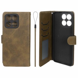 کیف موبایل مگنتی درجه یک داخل خز MNC Plus مدل Honor X8a - سبز زیتونی