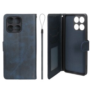 کیف موبایل مگنتی درجه یک داخل خز MNC Plus مدل Honor X6a - سرمه ای